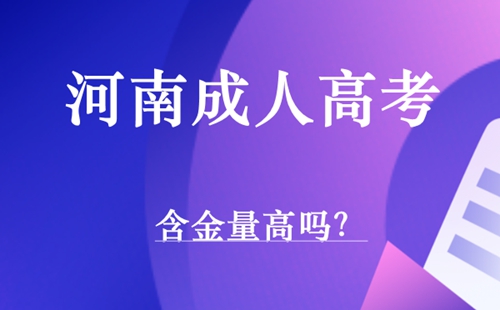 河南成人高考含金量
