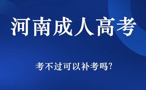 河南成人高考考不过还能补考吗