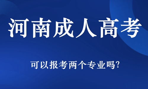 河南成人高考可以报考两个专业吗