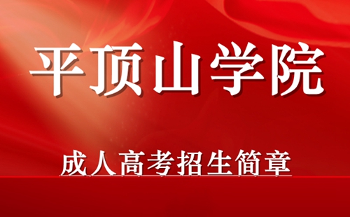 平顶山学院成人高考招生简章